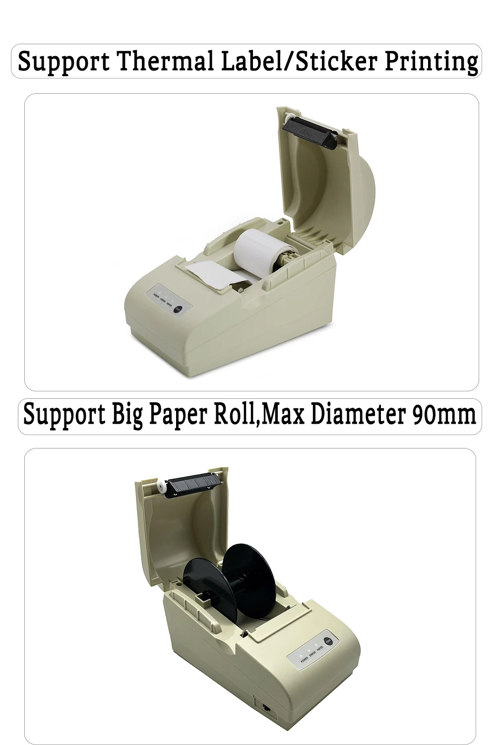 58mm Pos Thermal  Waterproof Barcode  Label Printer2 Inch Label Printer Stickers BT  Machine in Stock