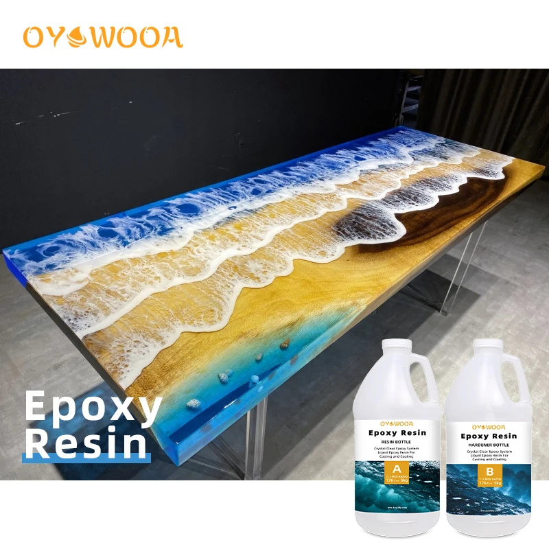 Deep Pour 2:1 Resina Epoxi Crystal Clear Epoxy Resin for Table Top Casting