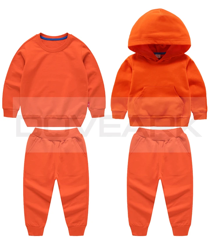 Custom Made Outdoor Wholesale Children Clothing Kids Jogging Suits