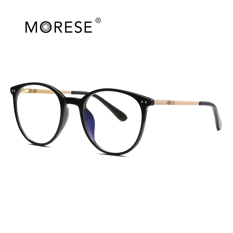 MORESE 2055 Retro Style Rounded Cooling Pink Blue Light Specs Eye Wear  Glasses Eyeglasses Eyewear Frames for Women