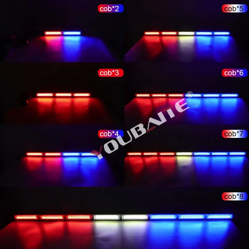 COB LED DOUBLE ROW VIP LIGHT BAR 36W to 180W CAR TOW TRUCK EMERGENCY WARNING STROBE LIGHT AMBER YELLOW FLASHING