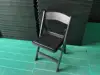 Black folding chair