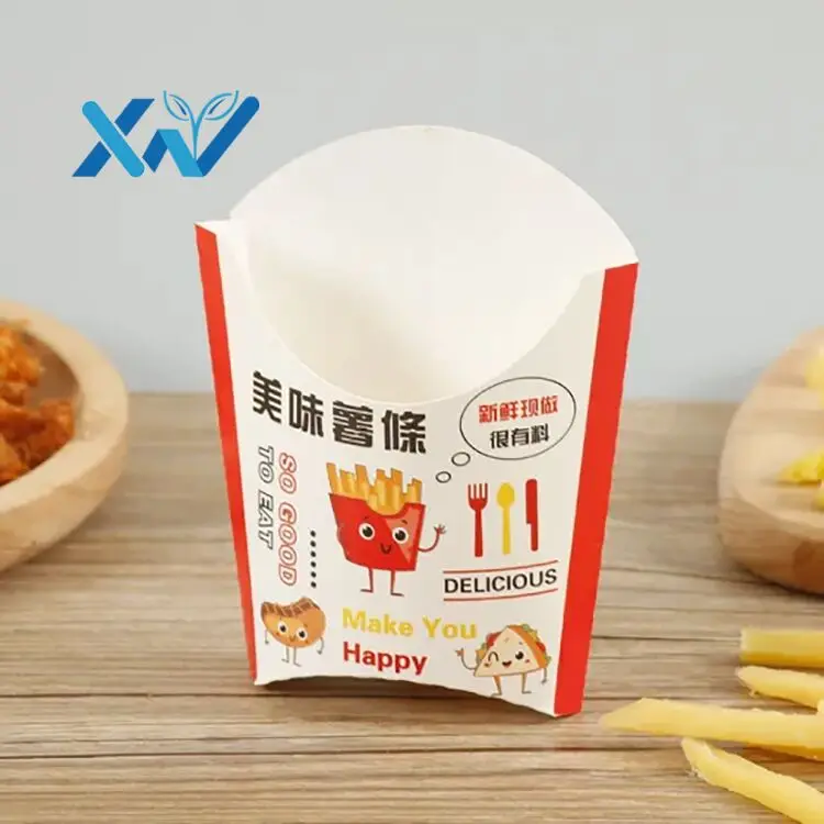 Buy Wholesale China Custom Food Grade Disposable Takeaway Paper French Fries  Packaging Box For French Fries Food Grade French Fries Box & Hamburg Packaging  Box at USD 0.3