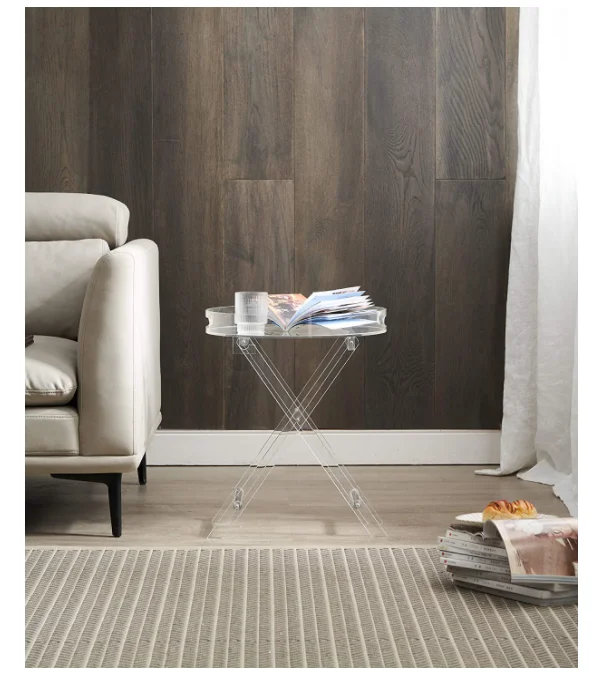Bespoke Clear Acrylic Tv Tray Table Lucite Folding Tv Dinner Table