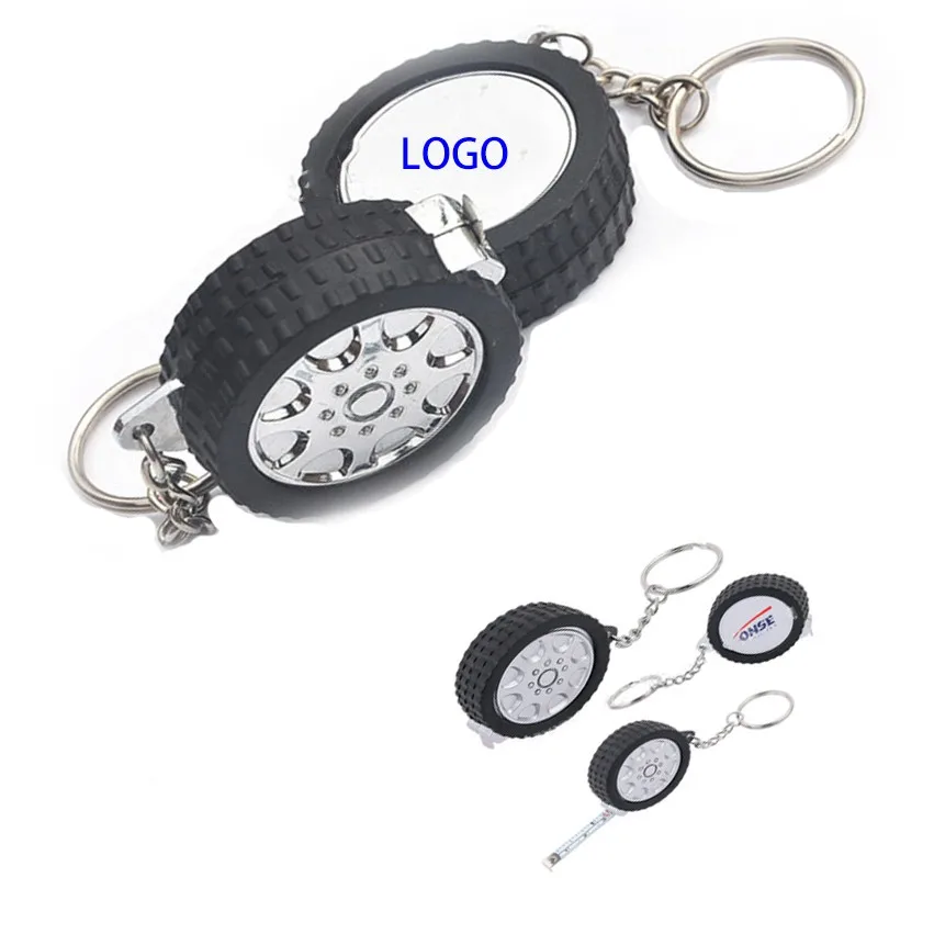 Promotional Gift Personalized Metal Keychain Tape Measure 1m Portable