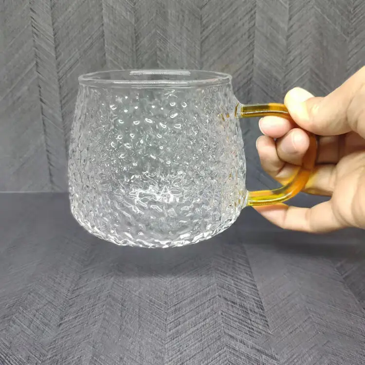 Drinkware 400ML Borosilicate Glass Cup Coffee Mug Nice Drinking Cup with Special Handle