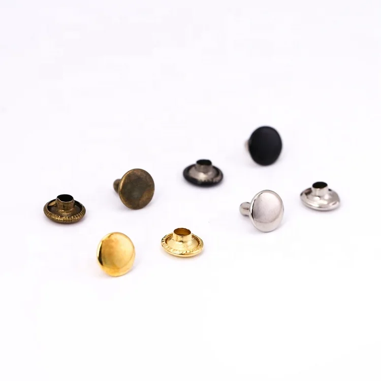 Кожаные ремесла античная латунь двойная сумка ремень браслет одежда заклепка