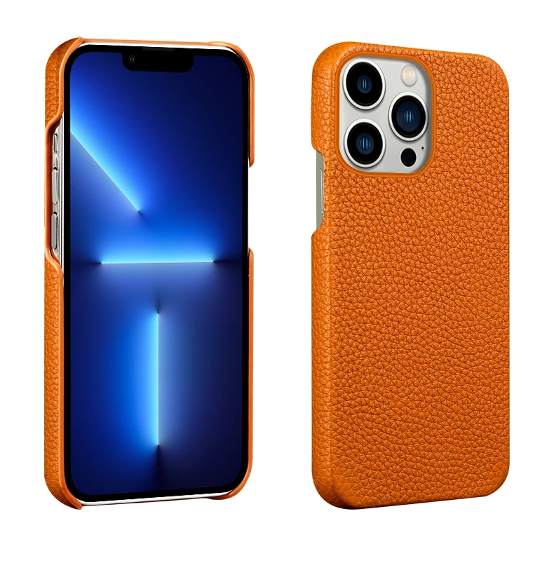 Luxury Pu Pebble Leather Phone Cases For Apple Iphone 14 13 Pro Max 12