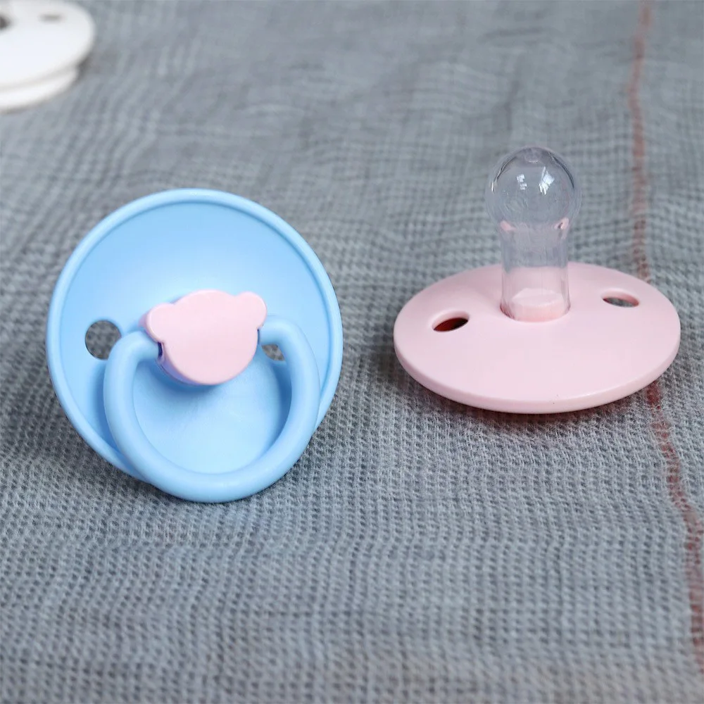 Baby Twocolor Pacifier Silicone Soft Baby Teething Pacifier Cute