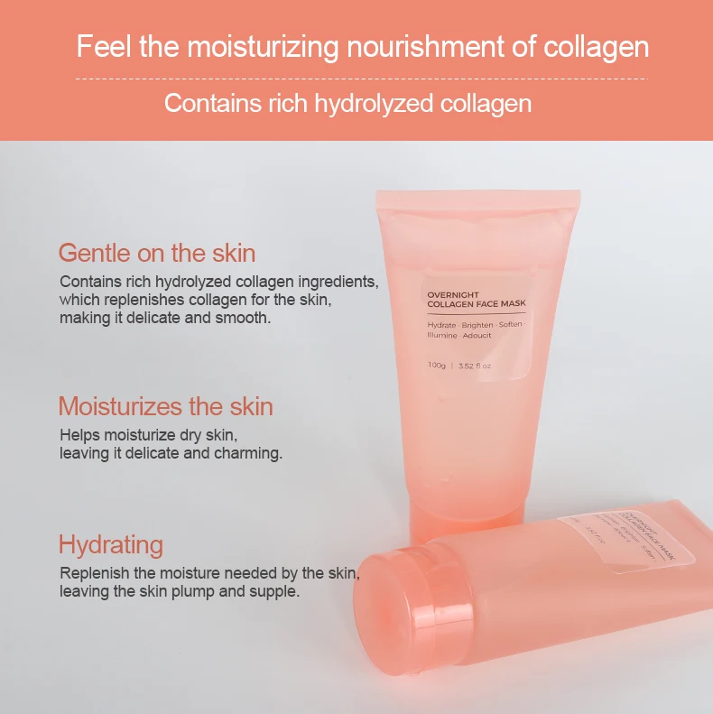 Collagen Overnight Collagen Night Wrapping Peel Off Facial Mask Bio Collagen Overnight Face Mask
