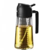 transparent bottle - black cover with scale mark