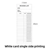 B White cardstock, no holes