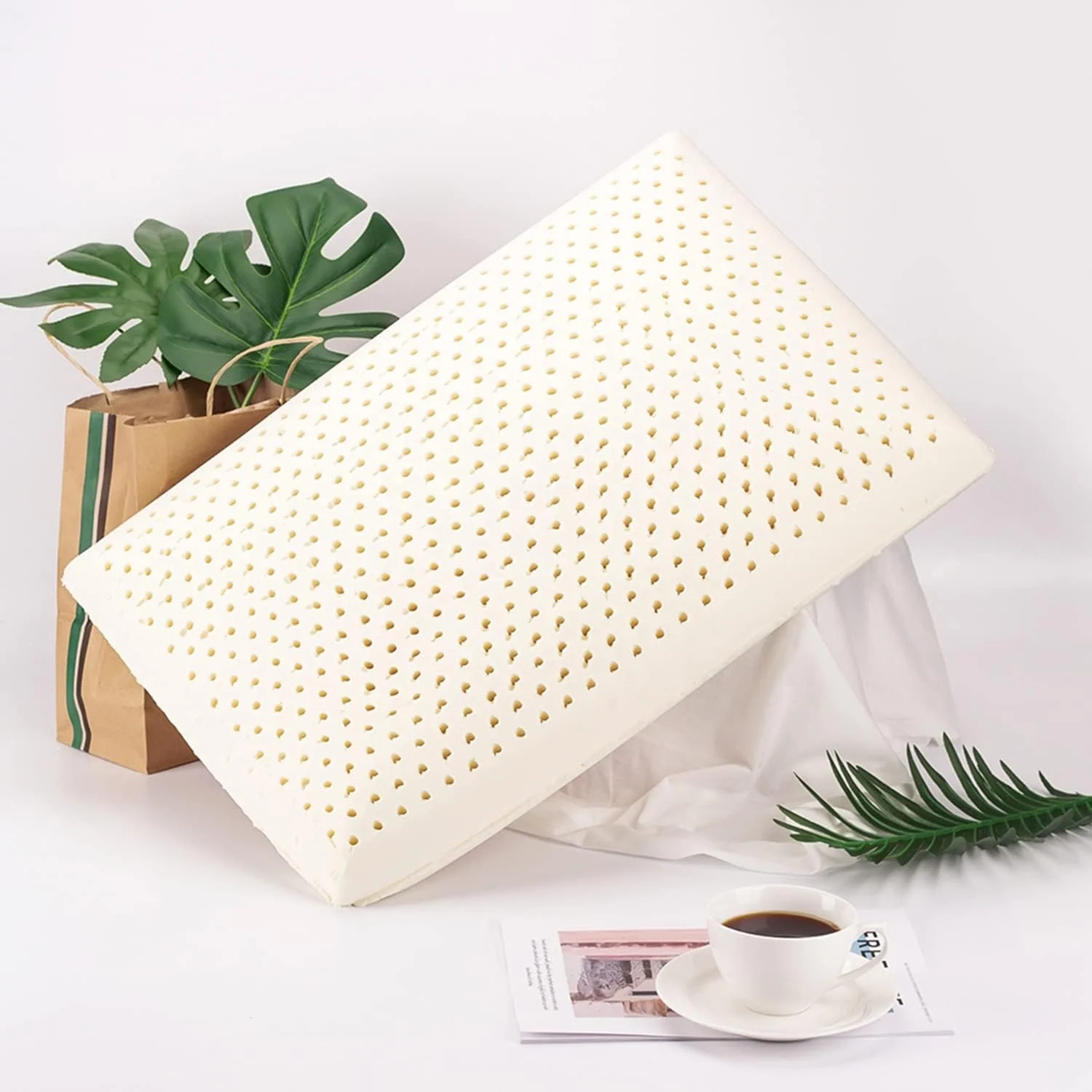 High Quality Hotel Dunlop Latex Pillow Customizable Size Comfortable Natural Latex Form Pillow for Hotels