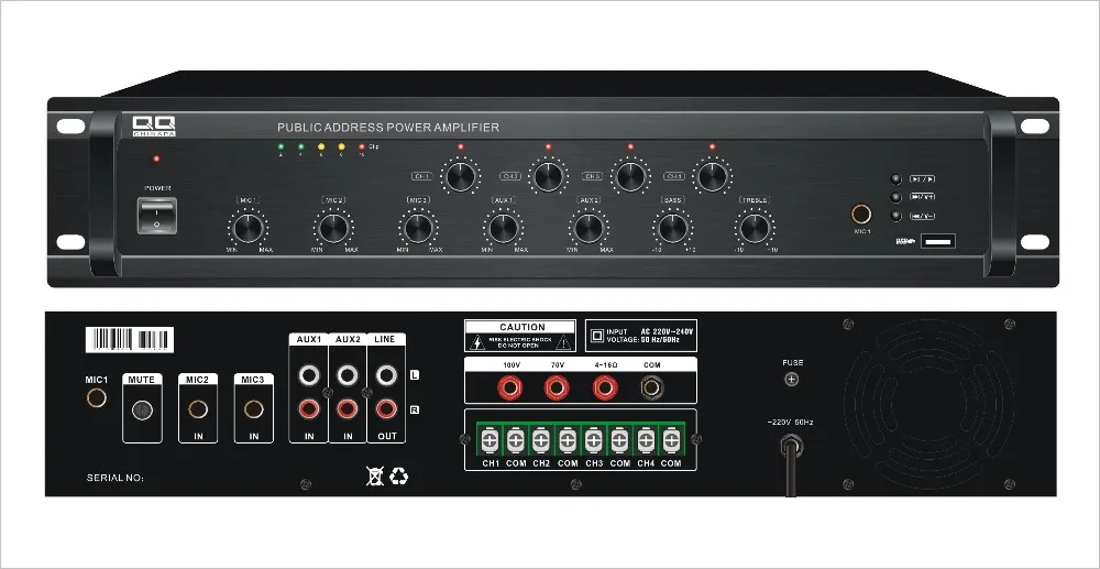 QQCHINAPA 60W Professional Power Amplifier Home Theatre Audio System