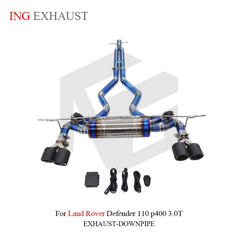 ING Titanium Alloy Exhaust System Performance Catback for Land Rover Defender 110 P400 3.0T Muffler With Valve Car Accessories