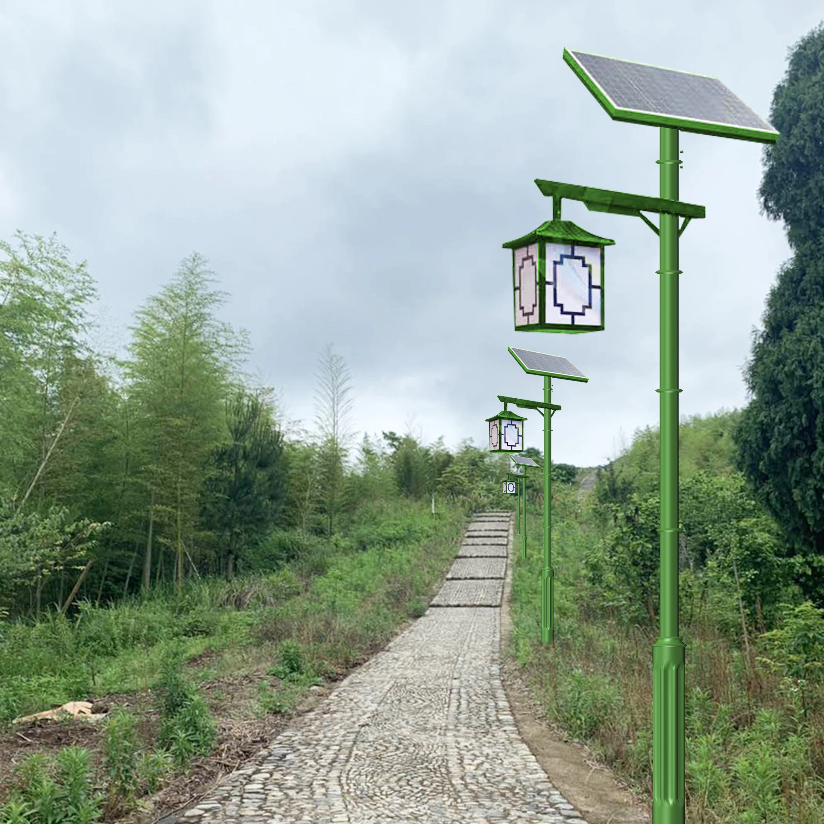 Customized Height Solar Road Pole Light Hot Dip Galvanized Steel Street Light Pole