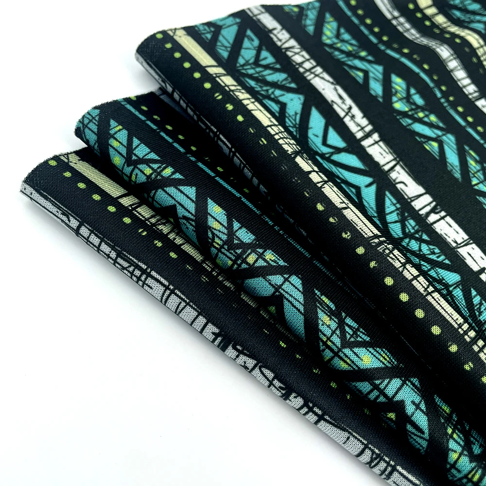 Экологичная ткань из бамбукового волокна для платья, дизайнерские подгузники из бамбукового волокна с геометрическим принтом, Бамбуковая ткань для одежды