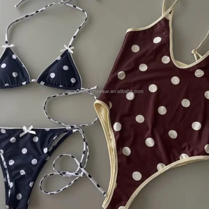 Customized Printed Swimwear Women Fashion High Waist Bikini Suit Factory Wholesale Swimwear Set