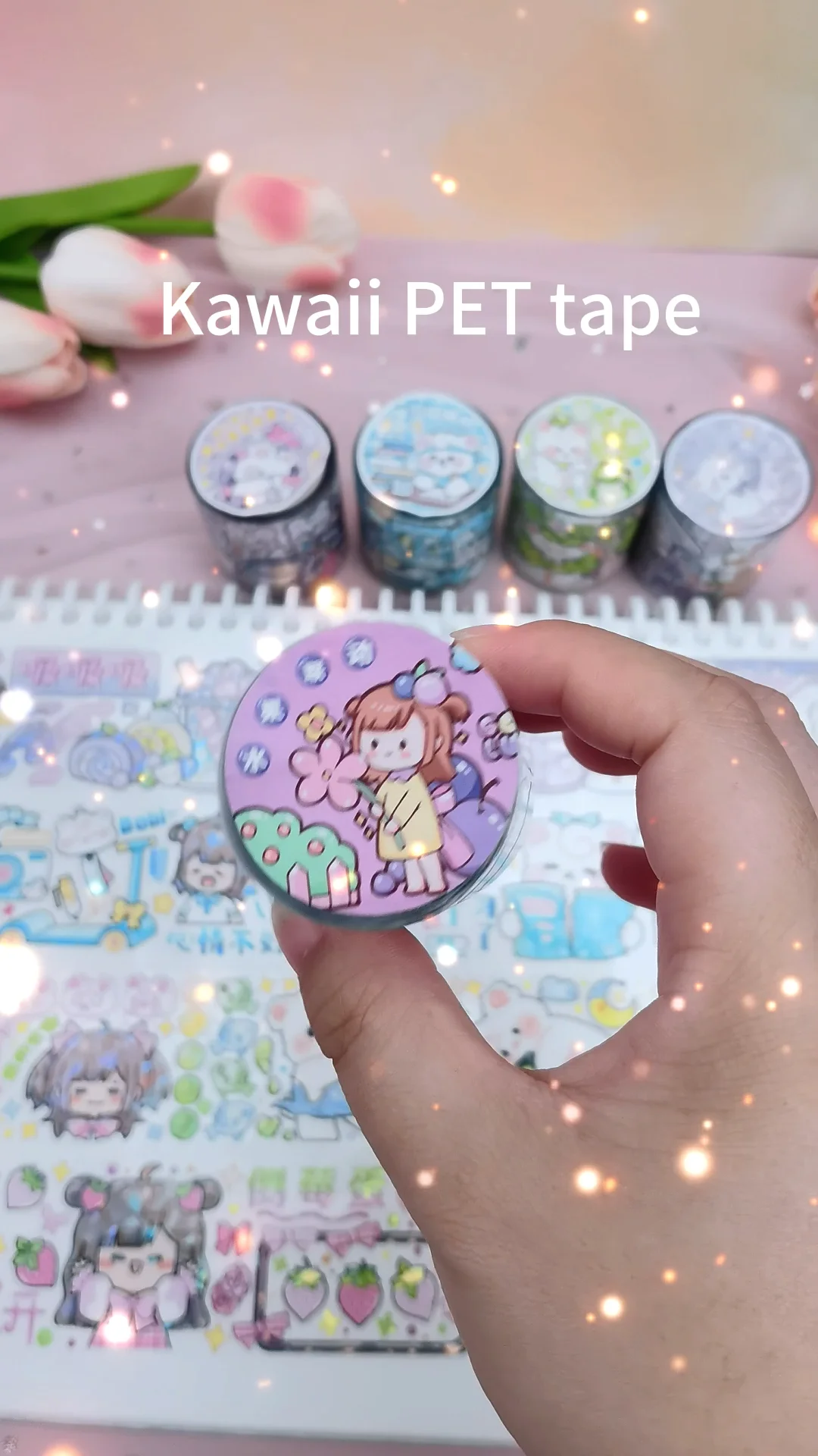 Japanese Style Decorative Translucent Journaling Kawaii Pet Roll Custom