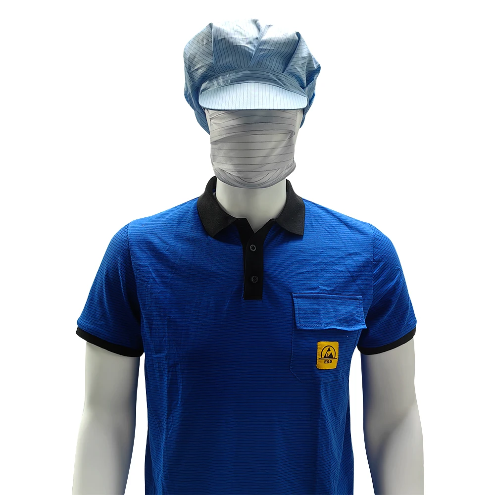 ALLESD Antistatic Cotton Comfortable Shirts ESD Polo T Shirt with Embroidery Logo SML-5XL