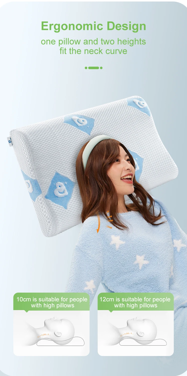 Cx Highquality Comfortable Breath Memory Foam Pillow Washable Food