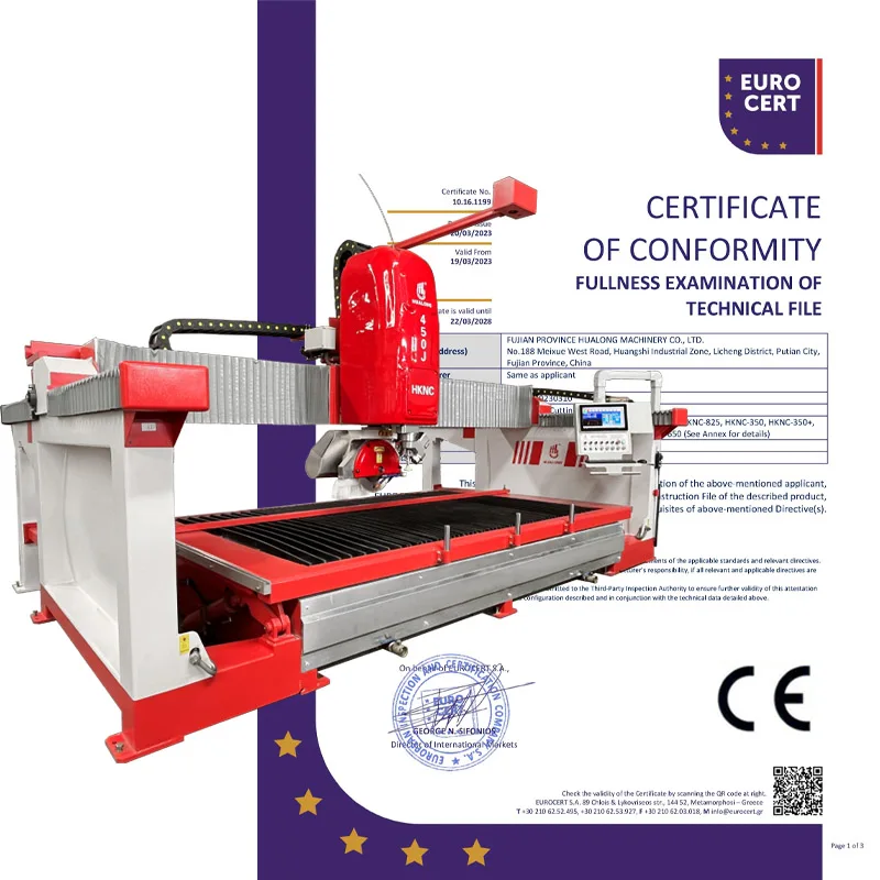HUALONG Stone Machinery Italian Cnc Software Sawjet 5 Axi Axis CNC Granite Marble Bridge Saw and Water Jet Stone Cutting Machine