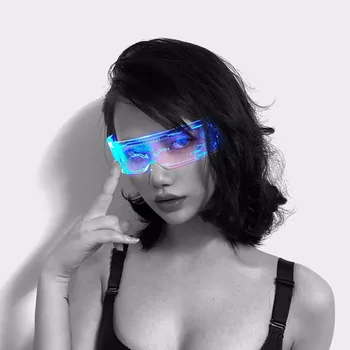 LED glow party disco glasses Internet celebrity cool sense of technology