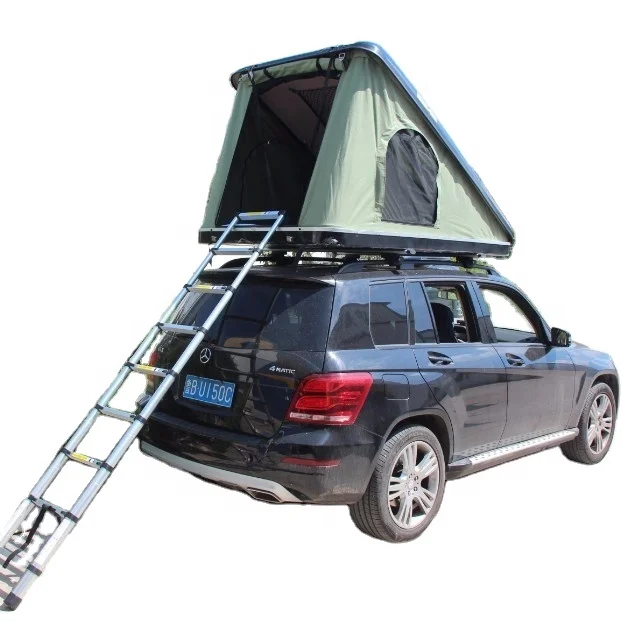 Hard Shell Water Proof Canvas Camping Folding Car Top Tent Auto air Top or Manual Shaking