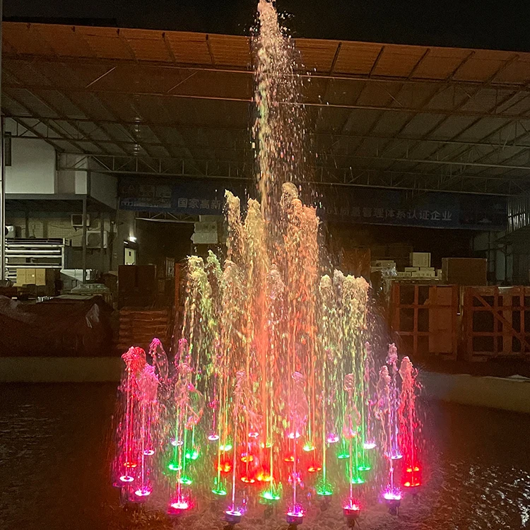 Customized Colorful Dancing Music Water Fountain African Style Metal Floating Pond Fountain