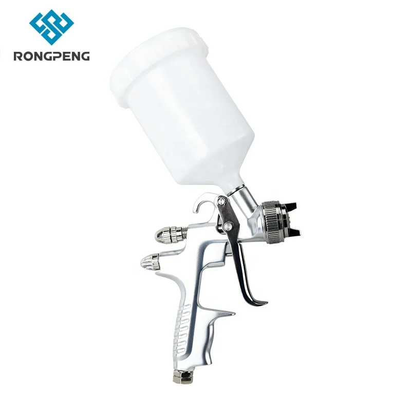 RONGPENG R802 Professional HVLP Spray Gun Aluminum Forged Paint Gun Body Pneumatic Spray Gun Gravity Feed