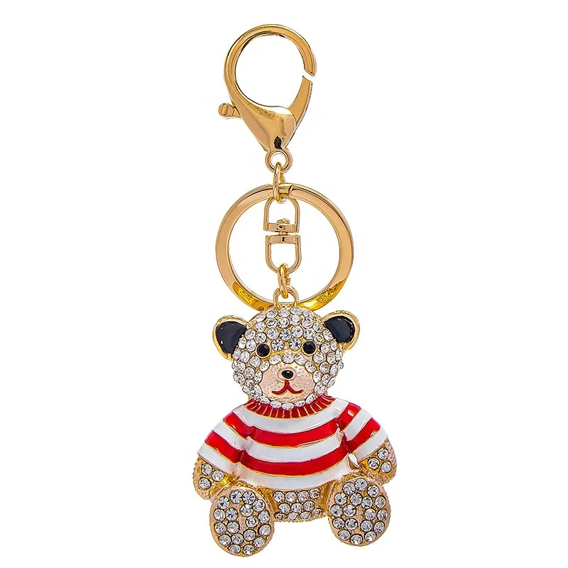 Source Hot Sell High Quality Crystal Key Chains Rhinestone Teddy Bear  Keychain Leather Key Chain Metal Key Chain on m.