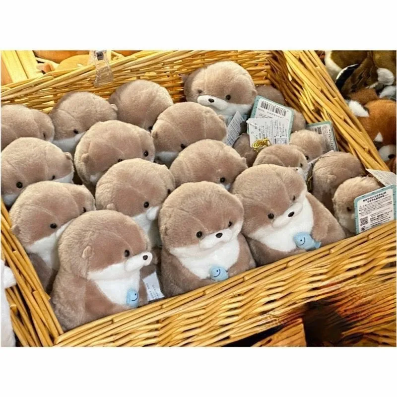 新しい11cmのカワウソのぬいぐるみ、かわいい小さなカワウソの