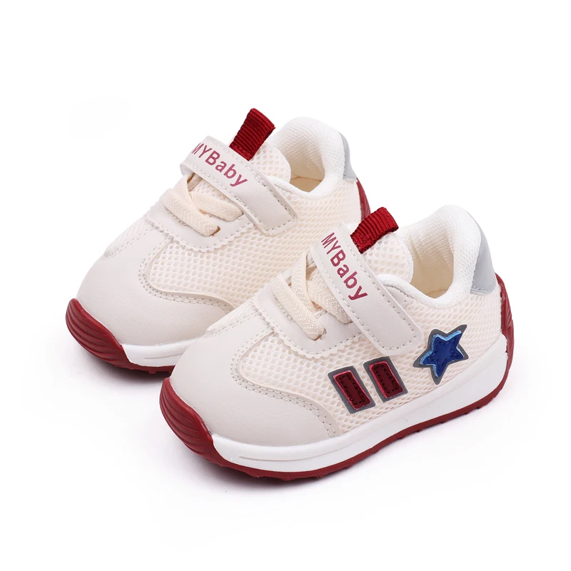 Line with children's recreational sports shoes Star striped toddler shoes for boys and girls details