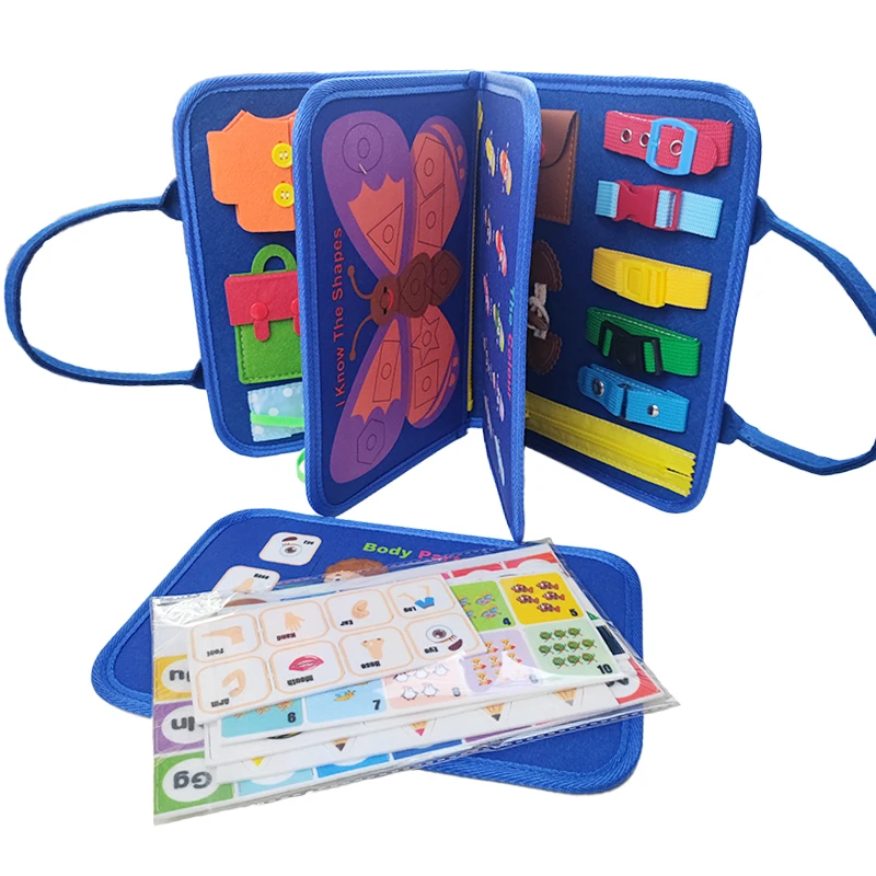 Children Toddlers Educational Board Animal Busy Felt Books Princess