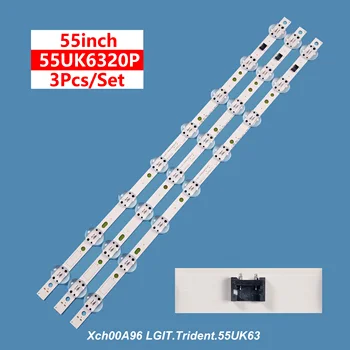 KIT 3 BARRES STRIP 8 LED-Fernseher LG SSC-TRIDENT-55UK63