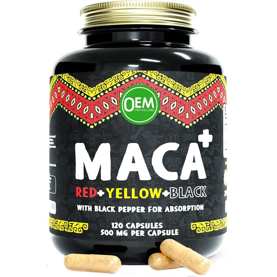 Organic Maca Root Powder Capsules Maca gummies  For Butt Hips Enlargement Maca Root Pills Butt Enhancement pills Private Label