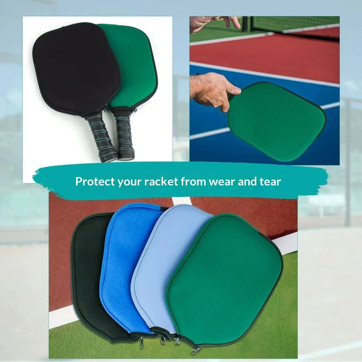 Cross-border Pickleball Racket Cover & Bag for Beach Tennis & Ping Pong Protective Custom Logo Model Munan-001 Fitness Equipment preview 2