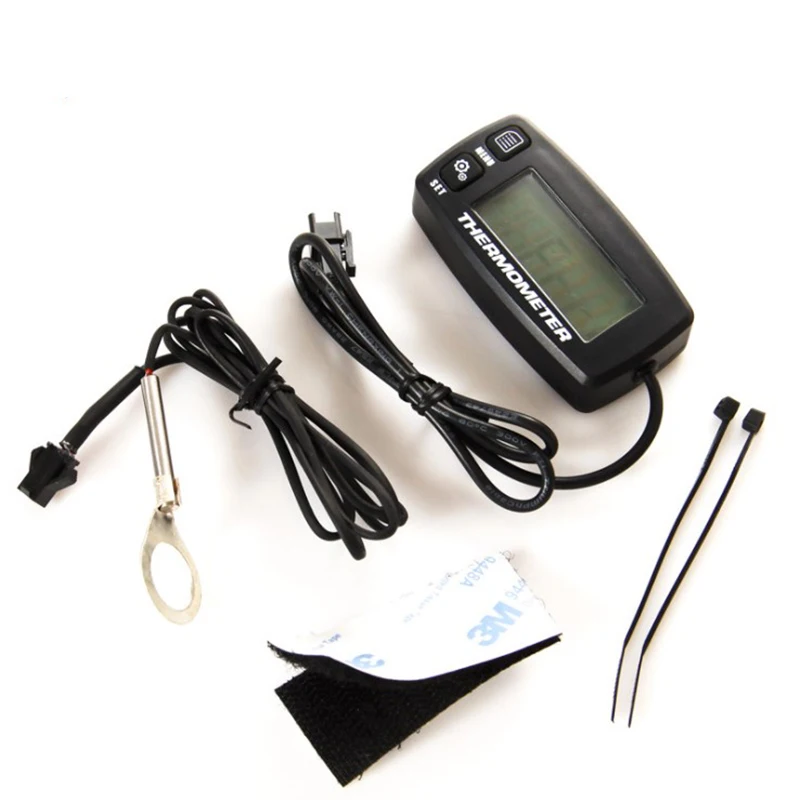 LCD Tachometer Engine Water Thermometer Gauge Digital Display for Motorcycle ATV Boat