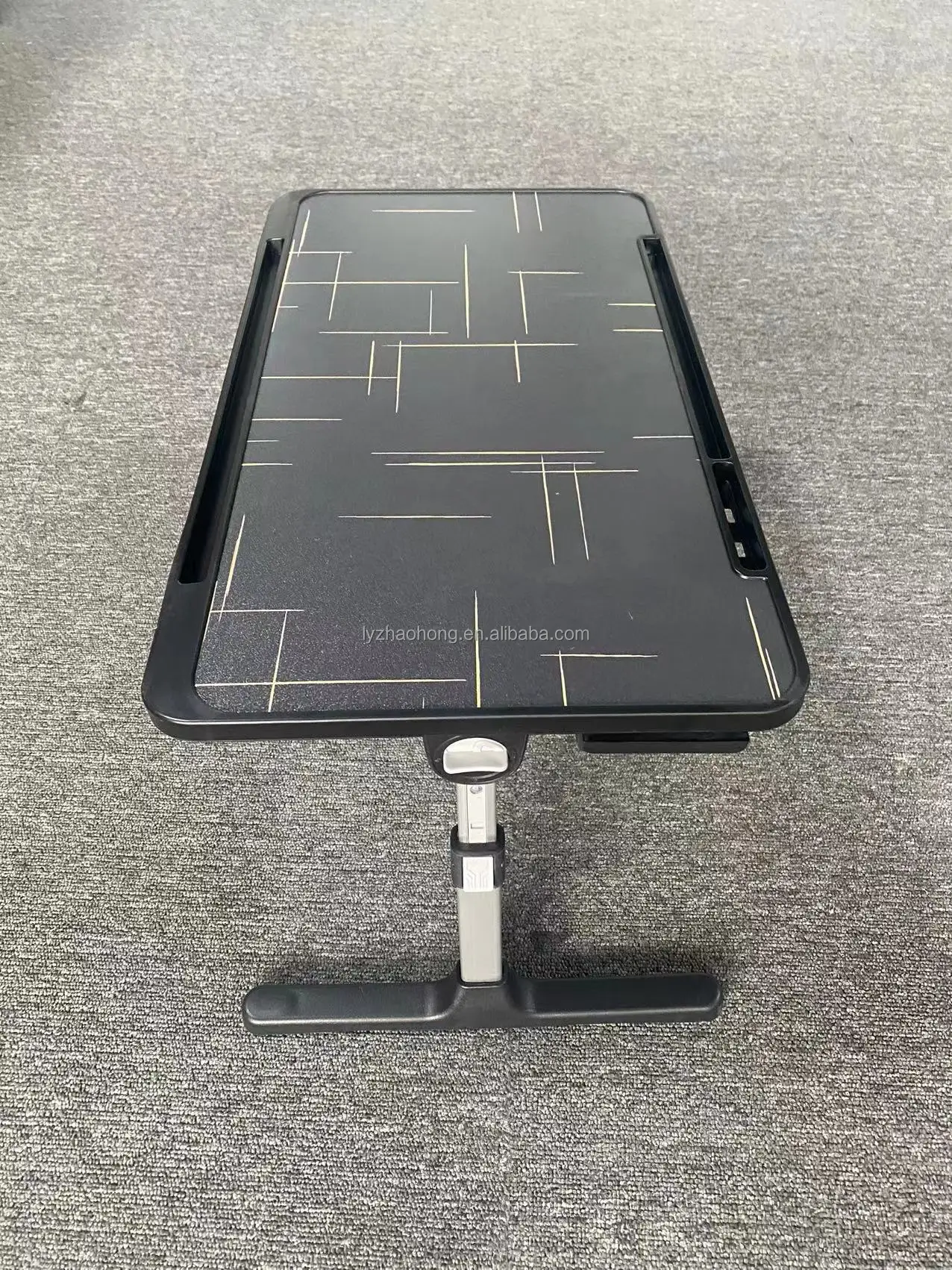 60X40CM Aluminum Alloy Folding Computer Desk Stand Bed Folding Computer Desk Adjustable Height Folding Computer Desk