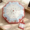 Oso de fondo azul con borde rojo