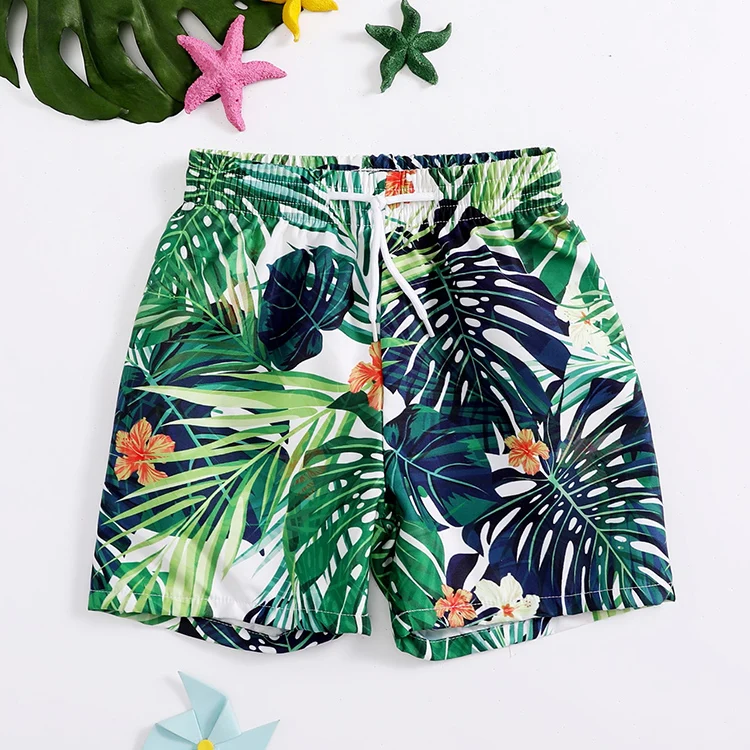 Sale High Quality Summer Board Sports Beachwear Printing Shorts Kids Boys Swim Trunks details