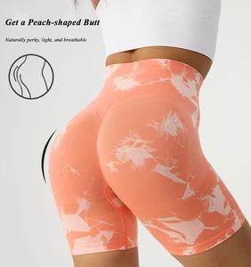 BOJIN 2026 New High-Waist Seamless Peach Hip Yoga Pants Printing Shorts Style High Stretch Sports Leggings Butt Lift