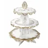 Alzata per torta in carta tripla dorata