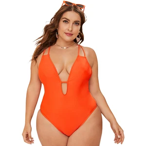 2026Angel Luna Hot Plus Size Swim Brief V-Strings 1 Piece Print Swimwear Anti-UV Quick Dry