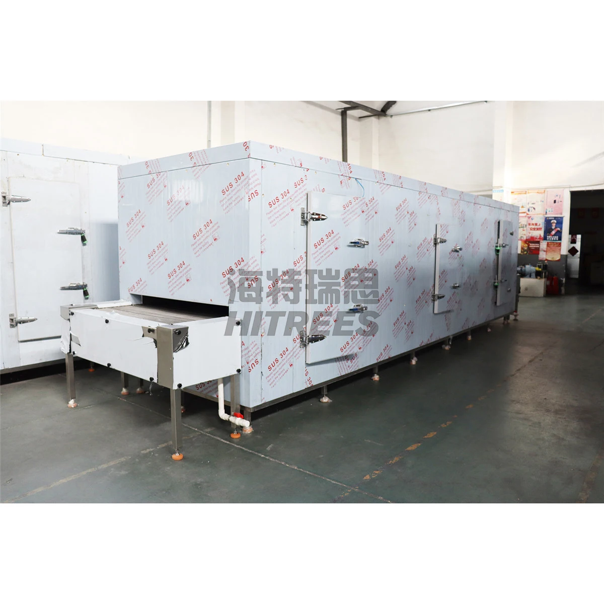 Tunnel Freezer Machine Blast Quick Freezing Seafood Meat Fruits