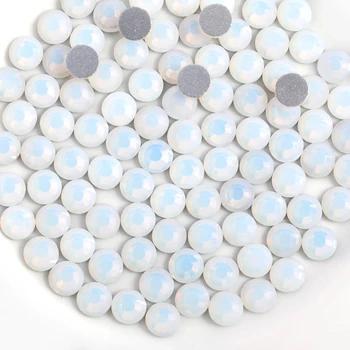 OPL White Opal Color Nails and Handicraft Flatback Strasssteine Bulk Wholesale Rhinestones for Art Decorations