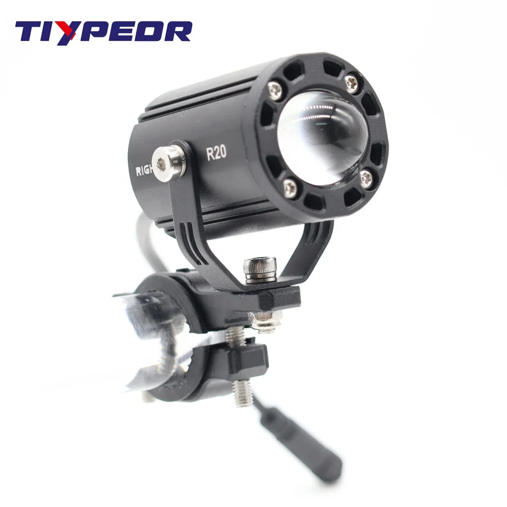 TIYPEOR Motorcycle Spotlight 50W Auxiliary Fog Light Wireless Switch CNC Aluminum Hi/Lo Beam Tangent Light for Motorcycle ATVUTV