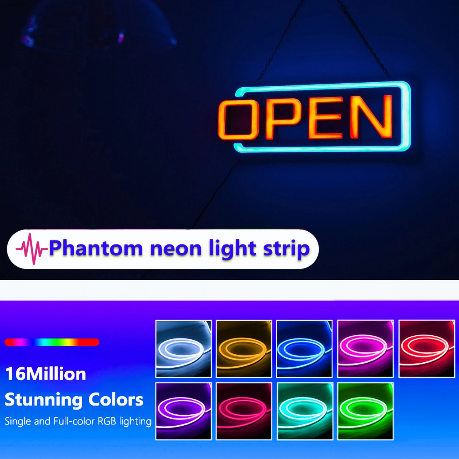 Led Neon Strip Light 5M Smart Led BT App Rgb Color Changing Flexible Rope Lights Waterproof Flexible Light Strip