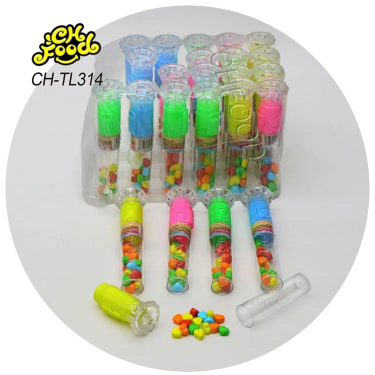 Wholesale Hot Selling Cartoon Electric Torch Lighting Toy Flashlight Toy Candy OEM Children's Toy with Fruit Tablet Hard Candy