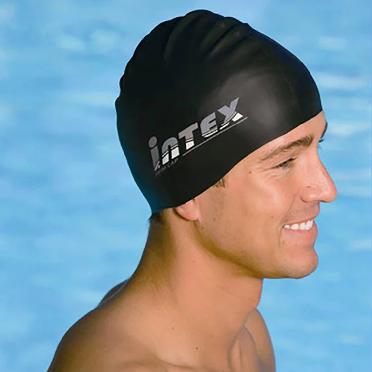 Original authentic hot spring swimming waterproof talle PU coated hat men and women long hair large silicone swimming hat 55991
